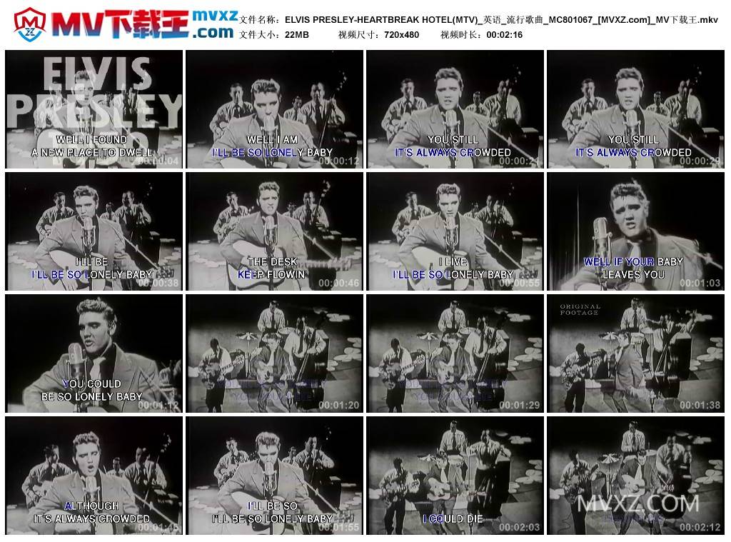 ELVIS PRESLEY-HEARTBREAK HOTEL(MTV)_英语_流行歌曲_MC801067